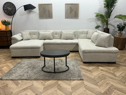 !Showroommodel! Witte Ribstof U Zetel