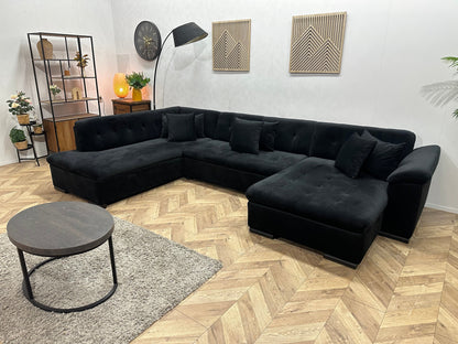 !Showroommodel! Zwarte Velvet U Zetel