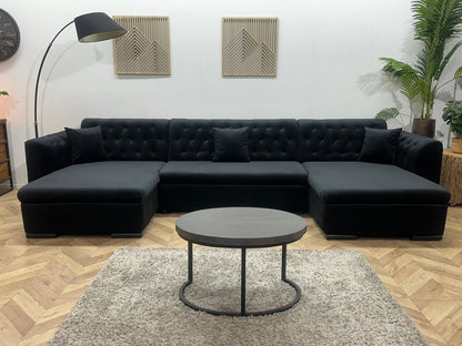 !Showroommodel! Zwarte Velvet U Zetel