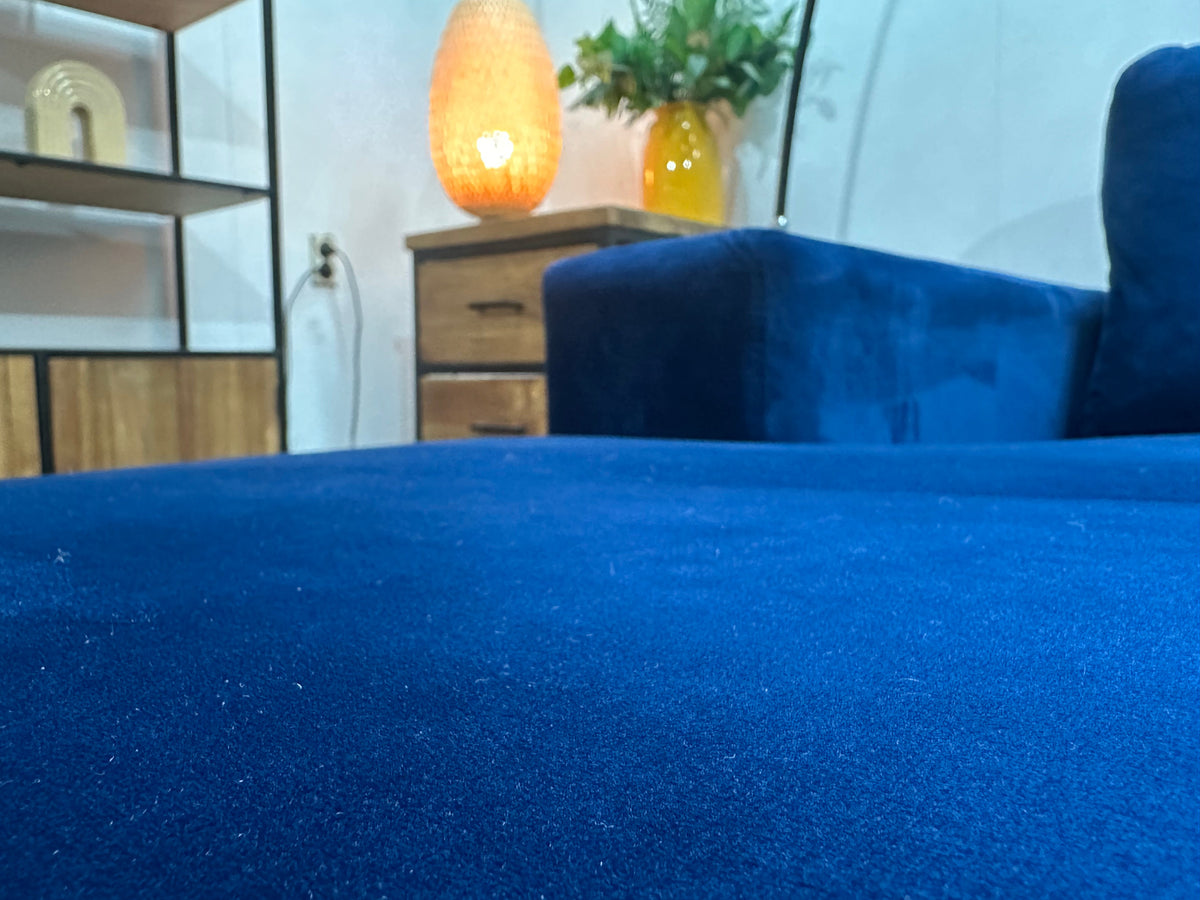 Blauwe Velvet U Zetel ~ Meerdere Opstellingen