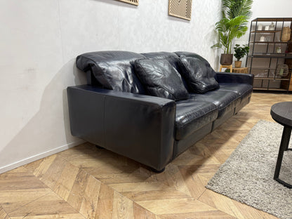 Durlet Donker Blauwe Lederen 2.5-Zits ~ Losse Kussens