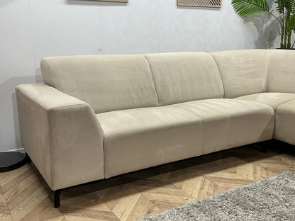 !Showroommodel! Crème Suède Stoffen Hoekzetel
