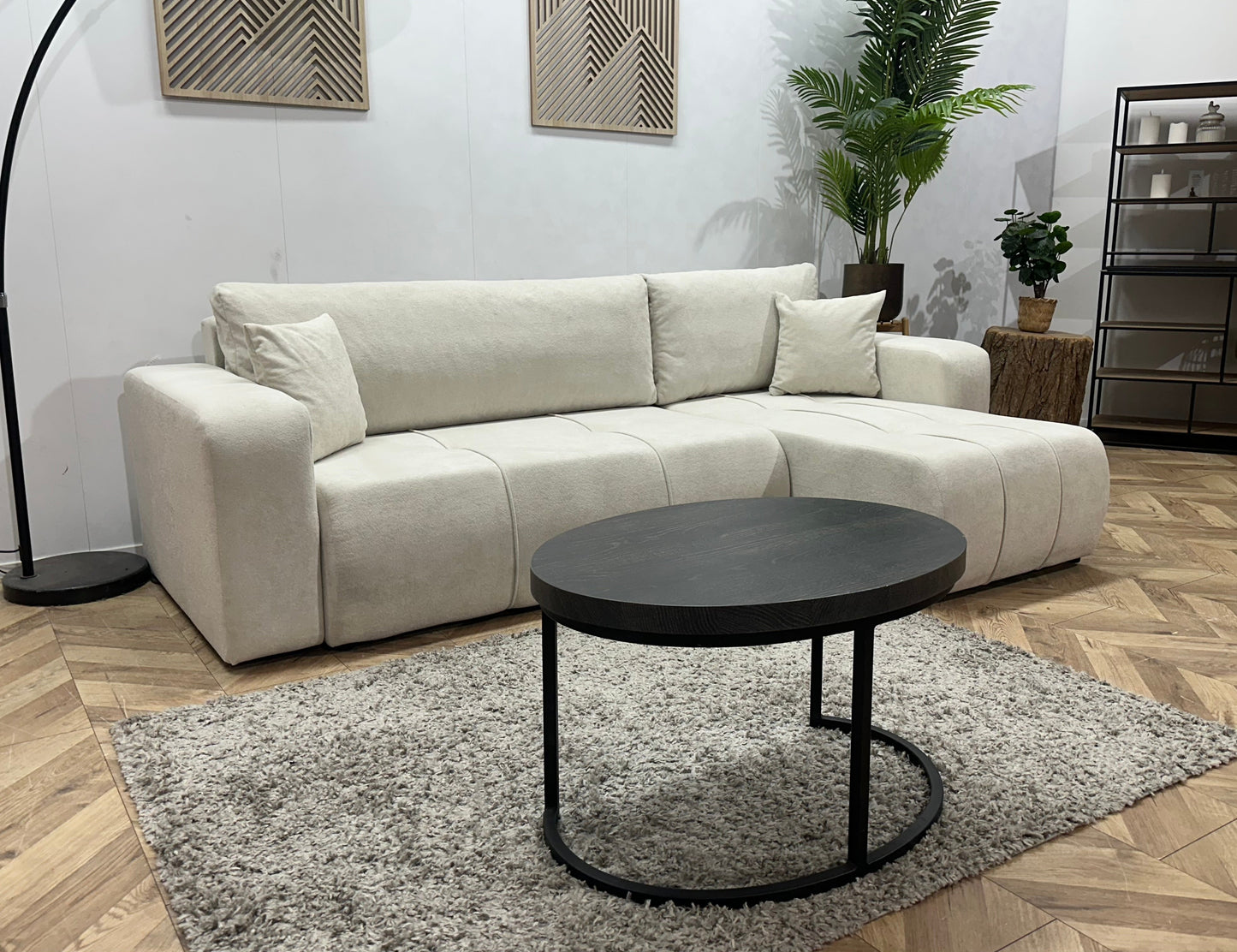 !Showroommodel! Witte Velvet Hoekzetel