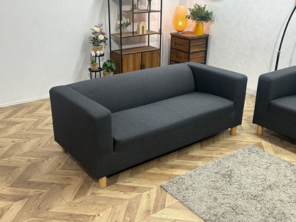 Antraciet Zetels Set ~ Vaste Kussens