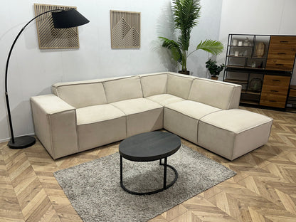 !Showroommodel! Crème Suède Stoffen Hoekzetel