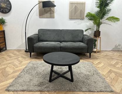 Antraciet Suède Stoffen 2.5-Zits Zetel ~ Nieuwstaat