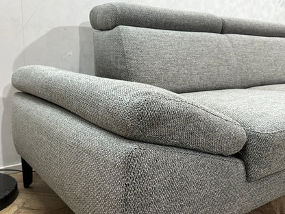 Montèl Grijze Hoekzetel Inc Hocker ~ Verstelbare Arm/Hoofdsteunen