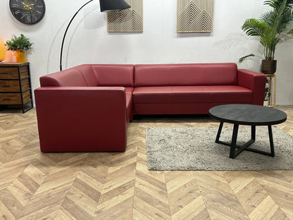 Rode Leather Look Hoekzetel ~ Inruilvoordeel