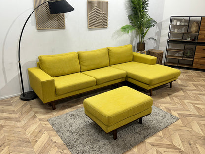 Gele Hoekzetel Inc Hocker ~ Losse Kussens Met Afneembare Hoezen