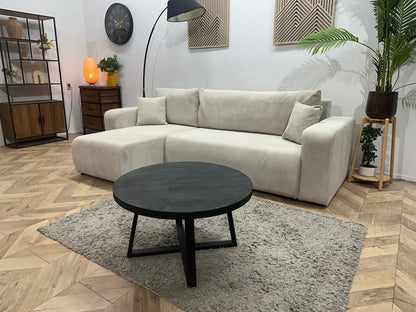 !Showroommodel! Witte Ribstof Hoekzetel ~ Meerdere Opstellingen