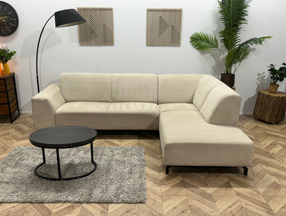 !Showroommodel! Crème Suède Stoffen Hoekzetel