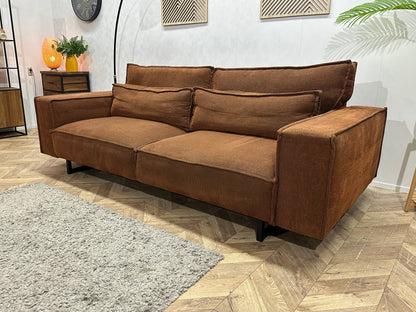 Room108 Oranjebruine 2.5-Zits Zetel Inc Hocker ~ Losse Rugkussens Met Afneembare Hoezen