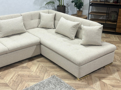 !Showroommodel! Witte/Crème Bouclé U Zetel