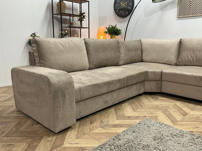 !Showroommodel! Beige Velvet U Zetel