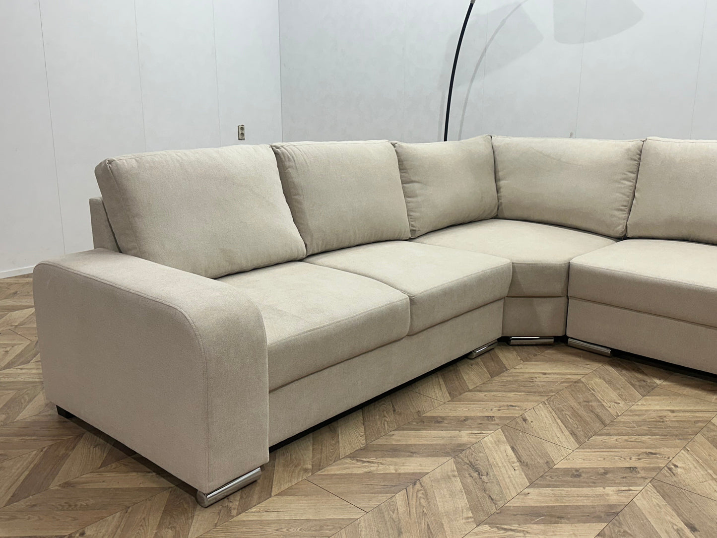 !Showroommodel! Crème Suède Stoffen U Zetel