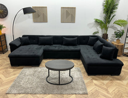 !Showroommodel! Zwarte Velvet U Zetel