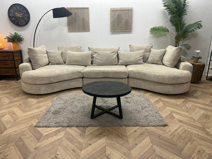 Crème/Beige Design U Zetel ~ Losse Kussens Met Afneembare Hoezen