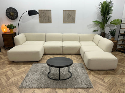 !Showroommodel! Witte Bouclé U Zetel