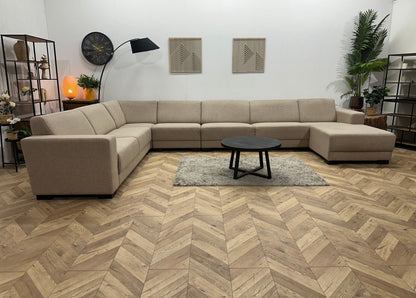 Beige Ruime U Zetel ~ Vaste Kussens