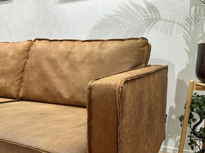 Be Pure Cognac Bruine Suede Stoffen Zetels Set ~ Losse Kussens Met Afneembare Hoezen