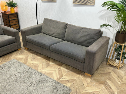 Grijze/Bruine 2.5-Zits Zetel Inc Fauteuils ~ Losse Kussens Met Afneembare Hoezen