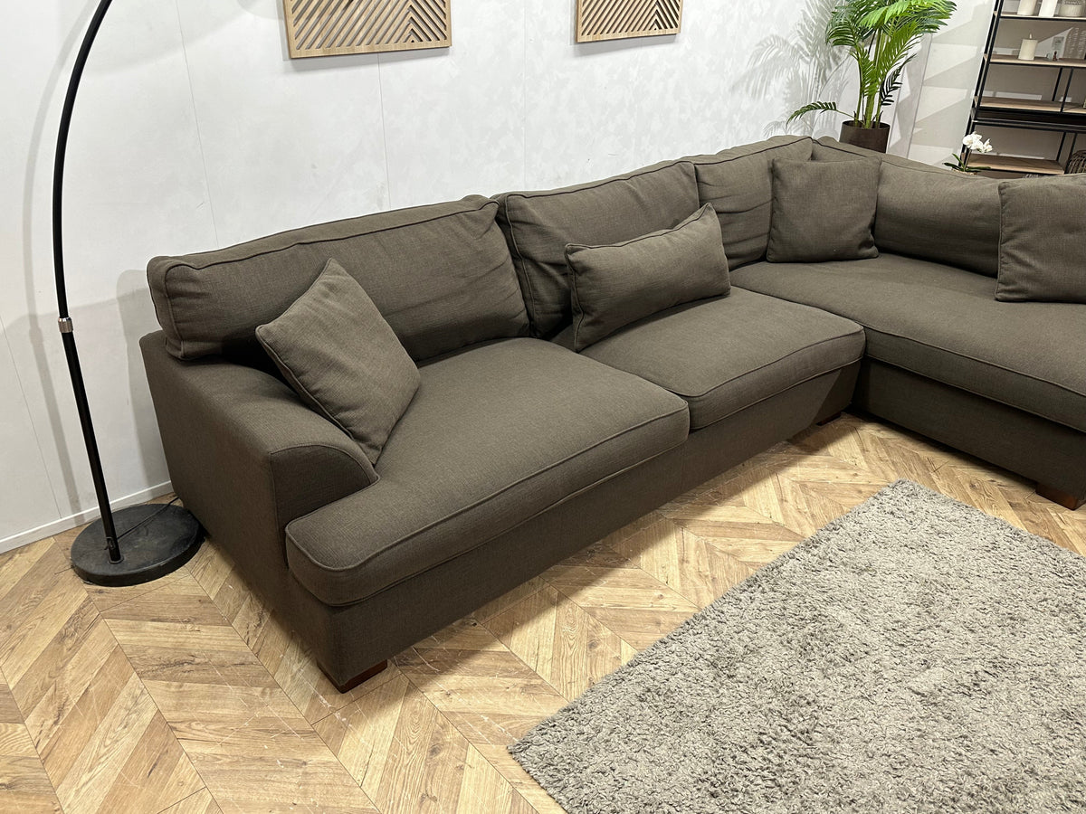Bruine Hoekzetel Inc Hocker ~ Losse Kussens Met Afneembare Hoezen