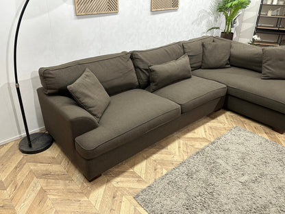 Bruine Hoekzetel Inc Hocker ~ Losse Kussens Met Afneembare Hoezen