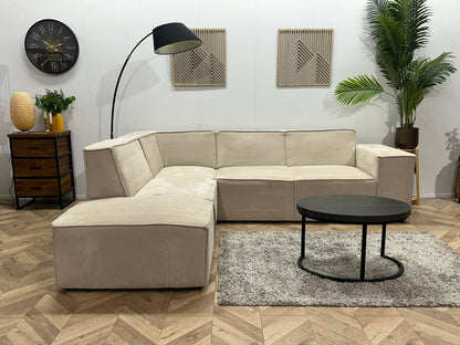 !Showroommodel! Crème Suède Stoffen Hoekzetel