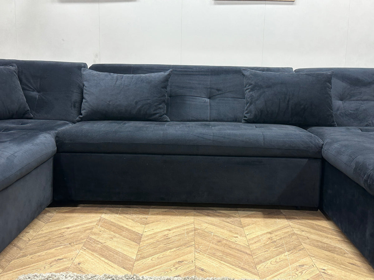 !Showroommodel! Zwarte Velvet U Zetel