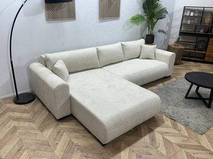 !Showroommodel! Witte Bouclé Hoekzetel ~ Meerdere Opstellingen