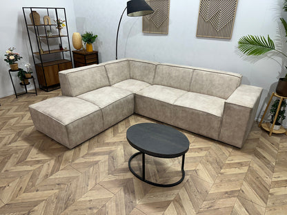 !Showroommodel! Crème Suède Stoffen Hoekzetel
