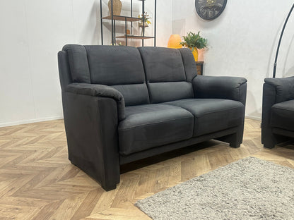Antraciet Suède Stoffen Zetels Set ~ Vaste Kussens