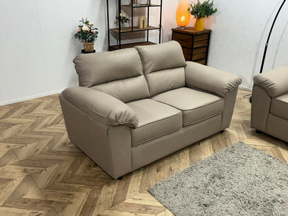 Licht Bruine Leather Look Zetels Set ~ Inruilvoordeel