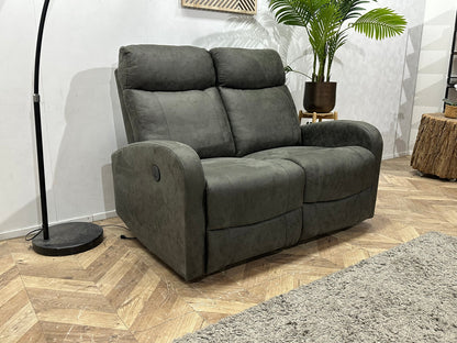 !Showroommodel! Antraciet 2-Zits Zetel ~ Elektrisch Verstelbaar