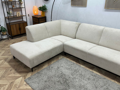 !Showroommodel! Crème Suède Stoffen Hoekzetel