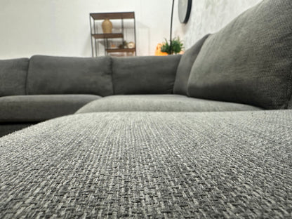 Antraciet Hoekzetel Inc Hocker ~ Losse Kussens Met Afneembare Hoezen