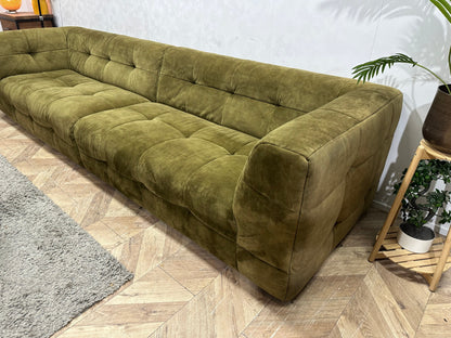 Lanterfant Mosgroene Velvet 3-Zits Zetel