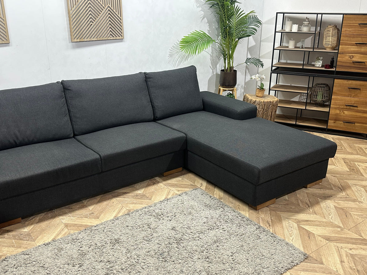 Antraciet U Zetel ~ Losse Rugkussens Met Afneembare Hoezen