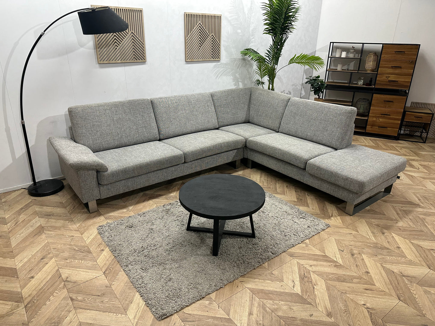 Ewald Schillig Licht Grijze Hoekzetel ~ Losse Rugkussens Met Afneembare Hoezen