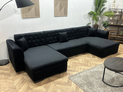 !Showroommodel! Zwarte Velvet U Zetel