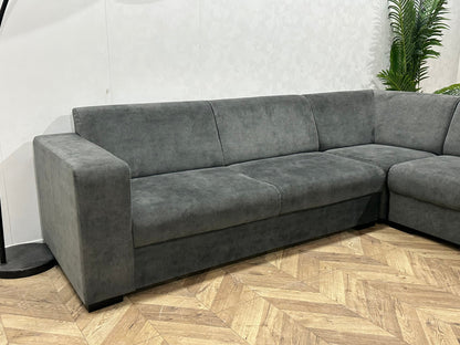 !Showroommodel! Antraciet Velvet Hoekzetel