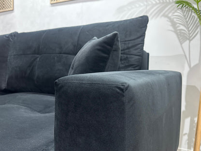!Showroommodel! Zwarte Velvet Hoekzetel