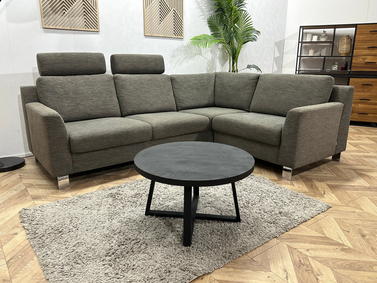 Topform Antraciet Hoekzetel ~ Losse Rugkussens Met Afneembare Hoezen