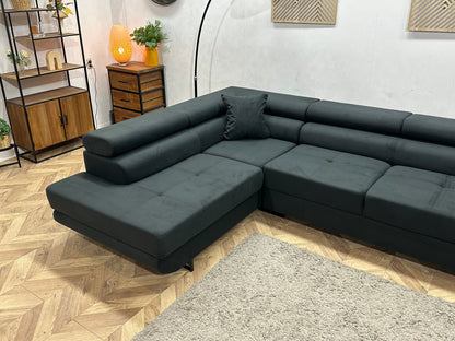 !Showroommodel! Zwarte Velvet Hoekzetel