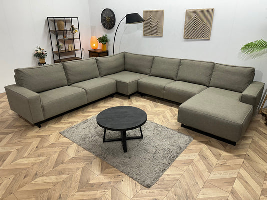 Grijze U Zetel ~ Losse Rugkussens Met Afneembare Hoezen