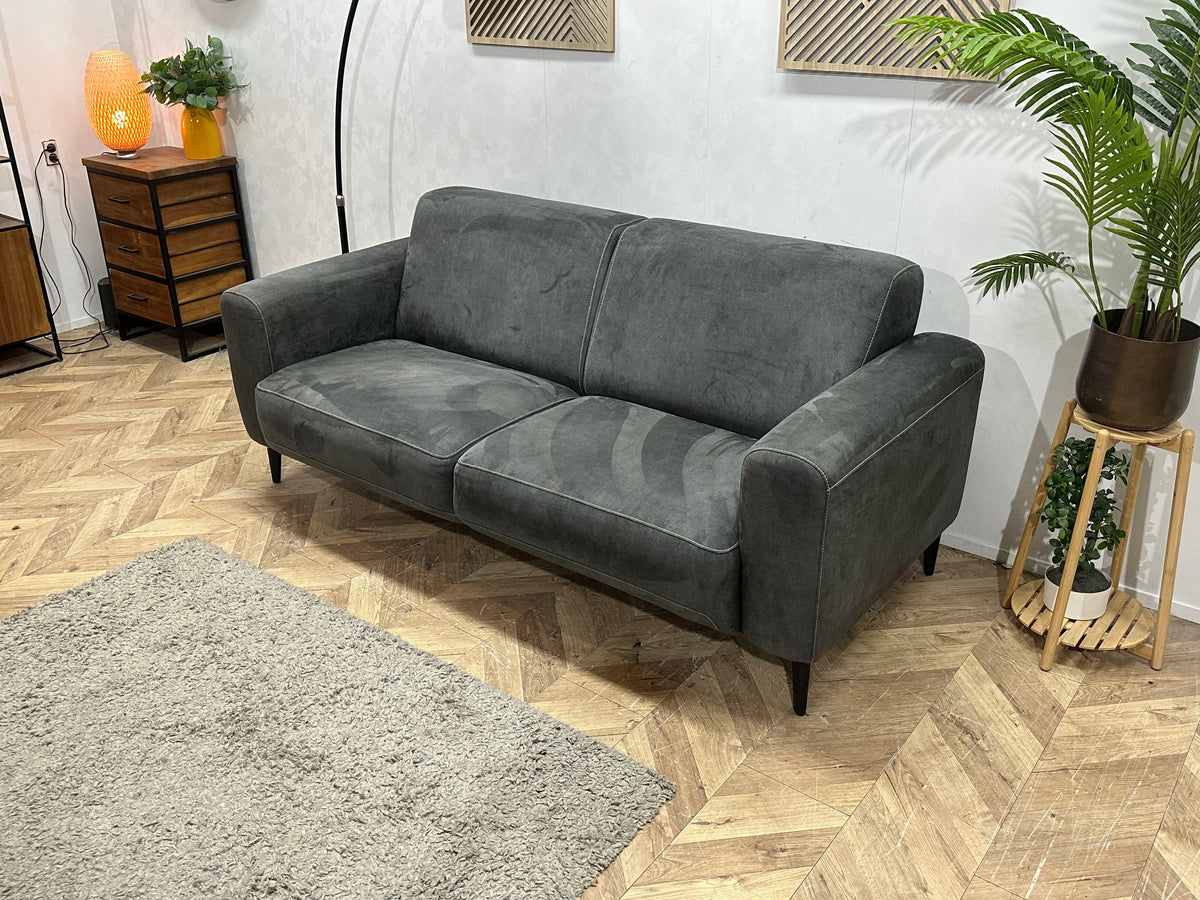 Antraciet Suède Stoffen 2.5-Zits Zetel ~ Nieuwstaat