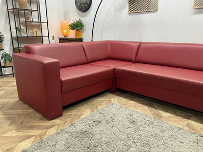 Rode Leather Look Hoekzetel ~ Inruilvoordeel