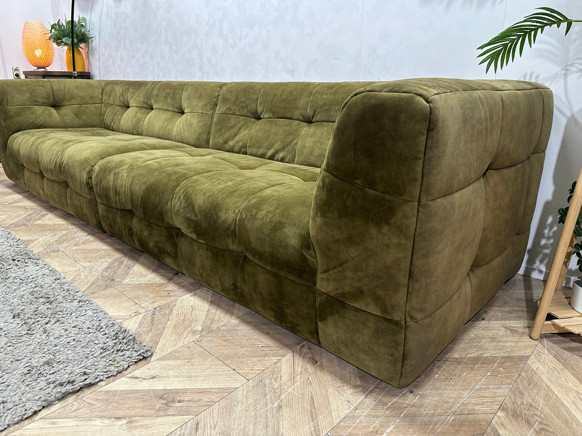 Lanterfant Mosgroene Velvet 3-Zits Zetel