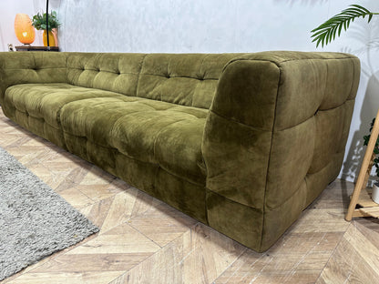 Lanterfant Mosgroene Velvet 3-Zits Zetel