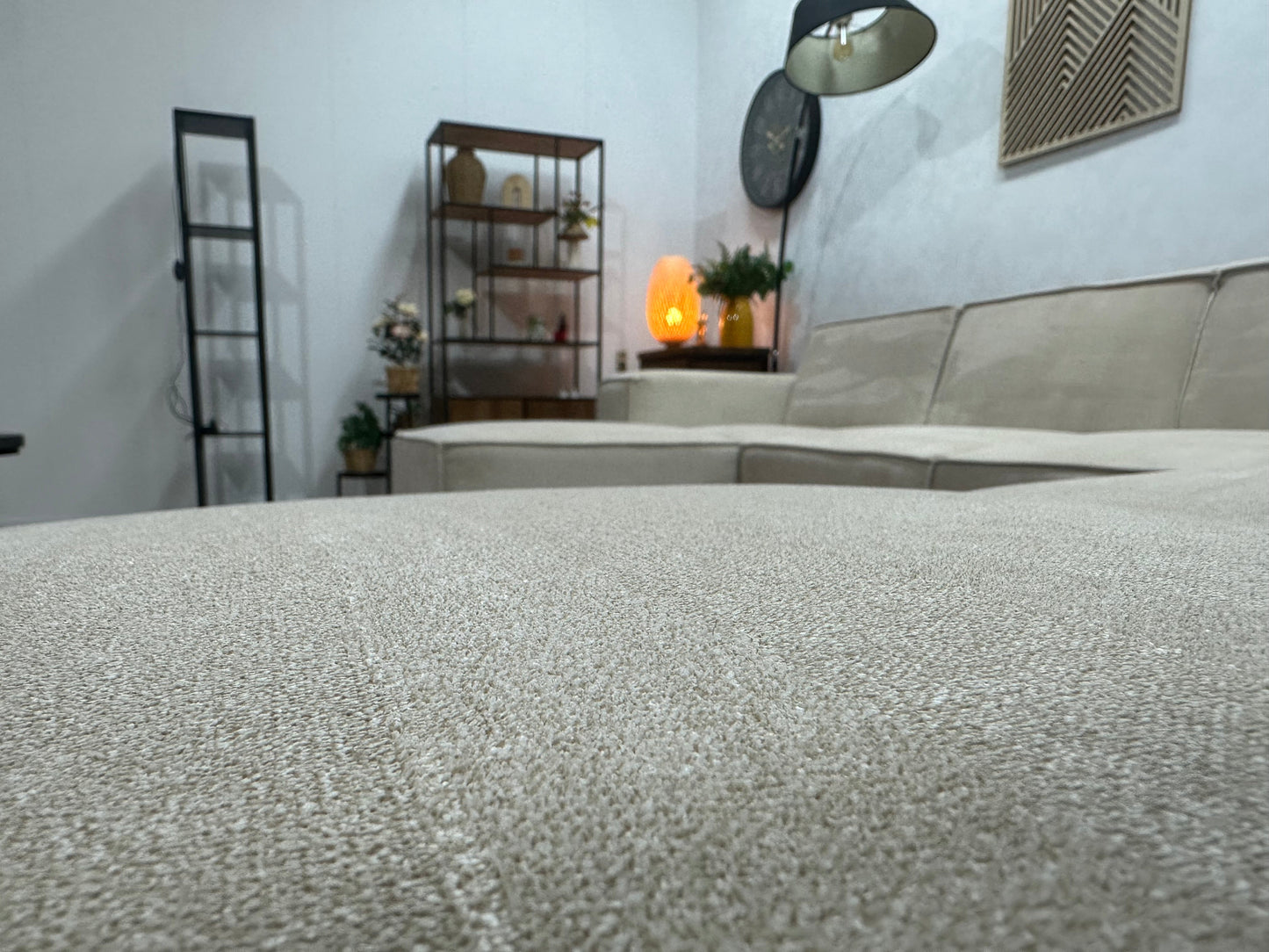 !Showroommodel! Crème Suède Stoffen U Zetel